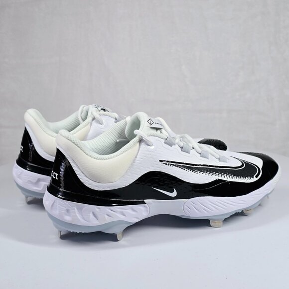 Nike Alpha Huarache Elite 4 White Baseball Metal Cleats Size 12 New - Picture 1 of 6